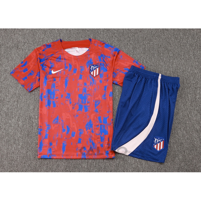 Tuta da Track Atletico Madrid Manica Corta 2023-2024 Rosso - Pantaloncini